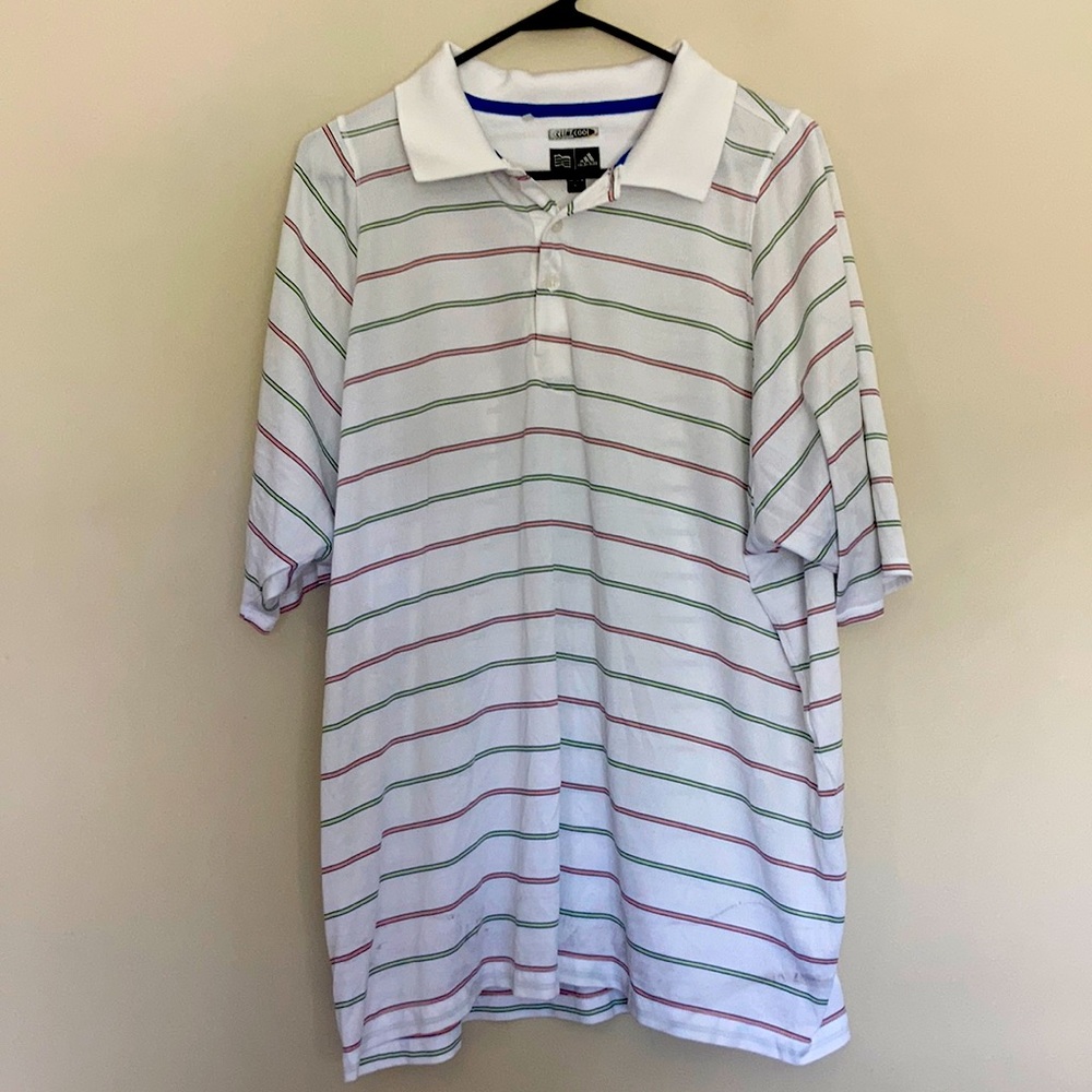 White XL Adidas Polo Shirt